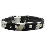 Animal Print Crystal and Pyramid Collars Zebra 10