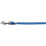 Flat Plain Leashes Blue Silver Hardware