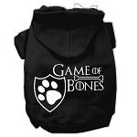 Game of Bones Screenprint Dog Hoodie Black L