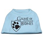 Game of Bones Screen Print Dog Shirt Baby Blue Lg