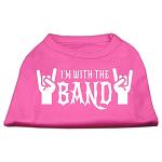 With the Band Screen Print Shirt Bright Pink Lg