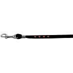 Black Velvet Leash Silver Hardware Hyacinth Stones