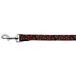 Cherries Nylon Collar Black 1 wide 4ft Lsh