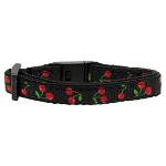 Cherries Nylon Collar Black Cat Safety