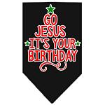 Go Jesus Screen Print Bandana Black Large