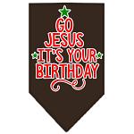 Go Jesus Screen Print Bandana Cocoa Large