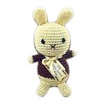 Knit Knacks Foo Foo Bunny Organic Cotton Small Dog Toy