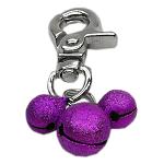 Lobster Claw Bell Charm Purple