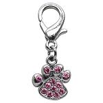 Lobster Claw Paw Charm Pink