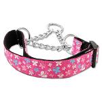 Butterfly Nylon Ribbon Collar Martingale Pink Large