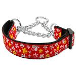 Butterfly Nylon Ribbon Collar Martingale Red Large