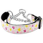 Butterfly Nylon Ribbon Collar Martingale White Large