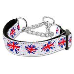 Graffiti Union Jack(UK Flag) Nylon Ribbon Collar Martingale Large