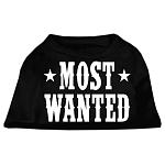 Most Wanted Screen Print Shirt Black Lg