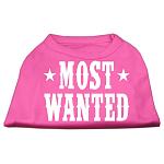 Most Wanted Screen Print Shirt Bright Pink Lg