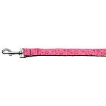 Cupcakes Nylon Ribbon Leash Bright Pink 1 inch wide 4ft Long