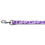 Diagonal Dots Nylon Collar Lavender 1 wide 4ft Lsh