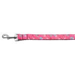 Lollipops Nylon Ribbon Leash Bright Pink 1 inch wide 4ft Long