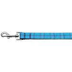 Plaid Nylon Collar Blue 1 wide 4ft Lsh