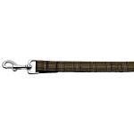 Plaid Nylon Collar Brown 1 wide 4ft Lsh