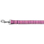 Plaid Nylon Collar Pink 1 wide 4ft Lsh