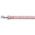 Roses Nylon Ribbon Leash Light Pink 1 inch wide 4ft Long