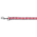 Tiled Union Jack(UK Flag) Nylon Ribbon Leash 1 inch wide 4ft Long