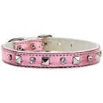 Metallic Crystal and Pyramid Collars Pink MTL 10