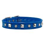 Patent Crystal and Pyramid Collars Blue 10