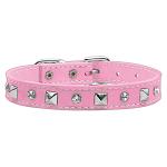 Patent Crystal and Pyramid Collars Pink 10