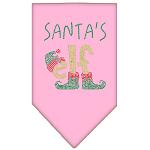 Santa's Elf Rhinestone Bandana Light Pink Large