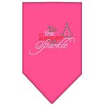 Tis the Season to Sparkle Rhinestone Bandana Bright Pink Large