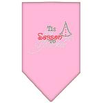 Tis the Season to Sparkle Rhinestone Bandana Light Pink Large