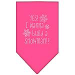 Yes! I want to build a Snowman Rhinestone Bandana Bright Pink Large