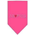 Adopted Rhinestone Bandana Bright Pink Large