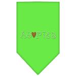 Adopted Rhinestone Bandana Lime Green Large