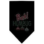 Bah Humbug Rhinestone Bandana Black Large