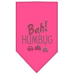 Bah Humbug Rhinestone Bandana Bright Pink Large