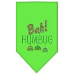 Bah Humbug Rhinestone Bandana Lime Green Large