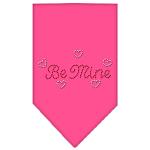 Be Mine Rhinestone Bandana Bright Pink Large