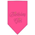 Birthday Girl Rhinestone Bandana Bright Pink Large