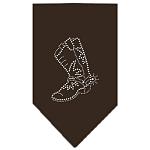 Boot Rhinestone Bandana Cocoa Large