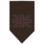 British Flag Rhinestone Bandana Cocoa Large