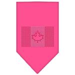 Canadian Flag Rhinestone Bandana Bright Pink Large
