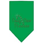 Candy Cane Princess Rhinestone Bandana Emerald Green Large