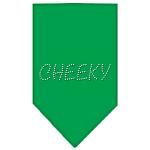 Cheeky Rhinestone Bandana Emerald Green Large