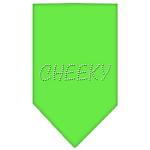 Cheeky Rhinestone Bandana Lime Green Large