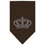 Crown Rhinestone Bandana Cocoa Large