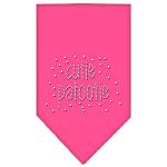 Cutie Patootie Rhinestone Bandana Bright Pink Large