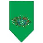 Fireworks Rhinestone Bandana Emerald Green Large